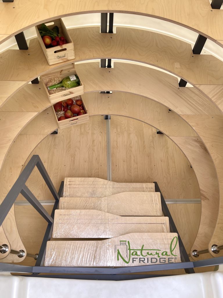 Gartenkeller Natural FRIDGE ® Speisekammer, Gartenunterstand 2,5 m zylindrisch mit schrägem Eingang