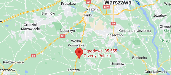 maps place Hoofdmagazijn ul. Ogrodowa 24, 05-555, Grzędy, Polen