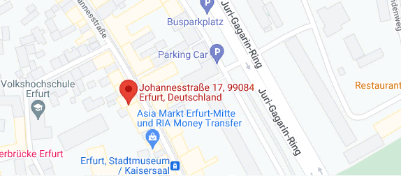 maps Johannesstraße 17, 99084 Erfurt, Deutschland