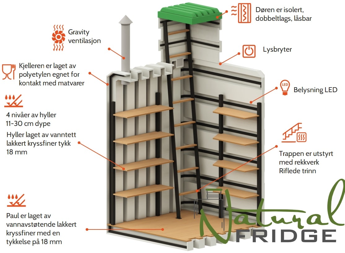 Vinkjeller 150x150 Tekniske spesifikasjoner:  EN - Technical Specifications   DE - Technisches Produktdatenblatt Vinkjeller 150x150 Natural Fridge Bruttoverdi  66 010  nkr