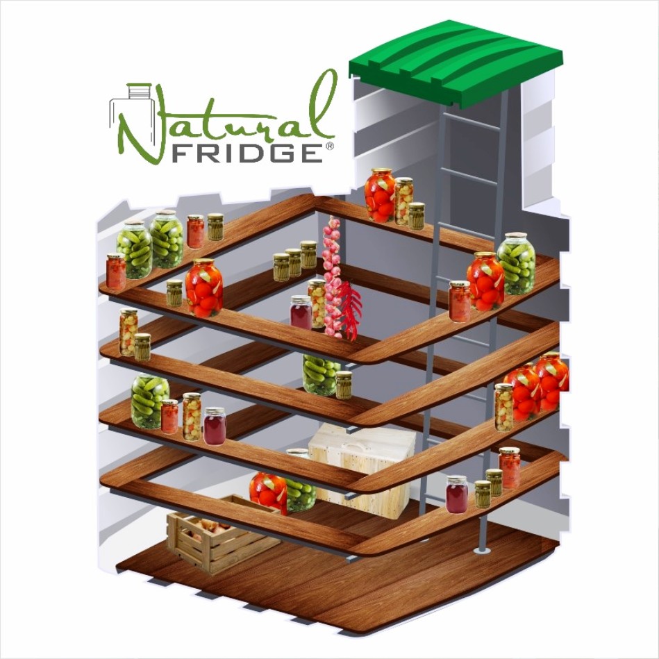 Piwnica ogrodowa Natural FRIDGE ®, spiżarnia, ziemianka ogrodowa 2х2 m wewnątrz