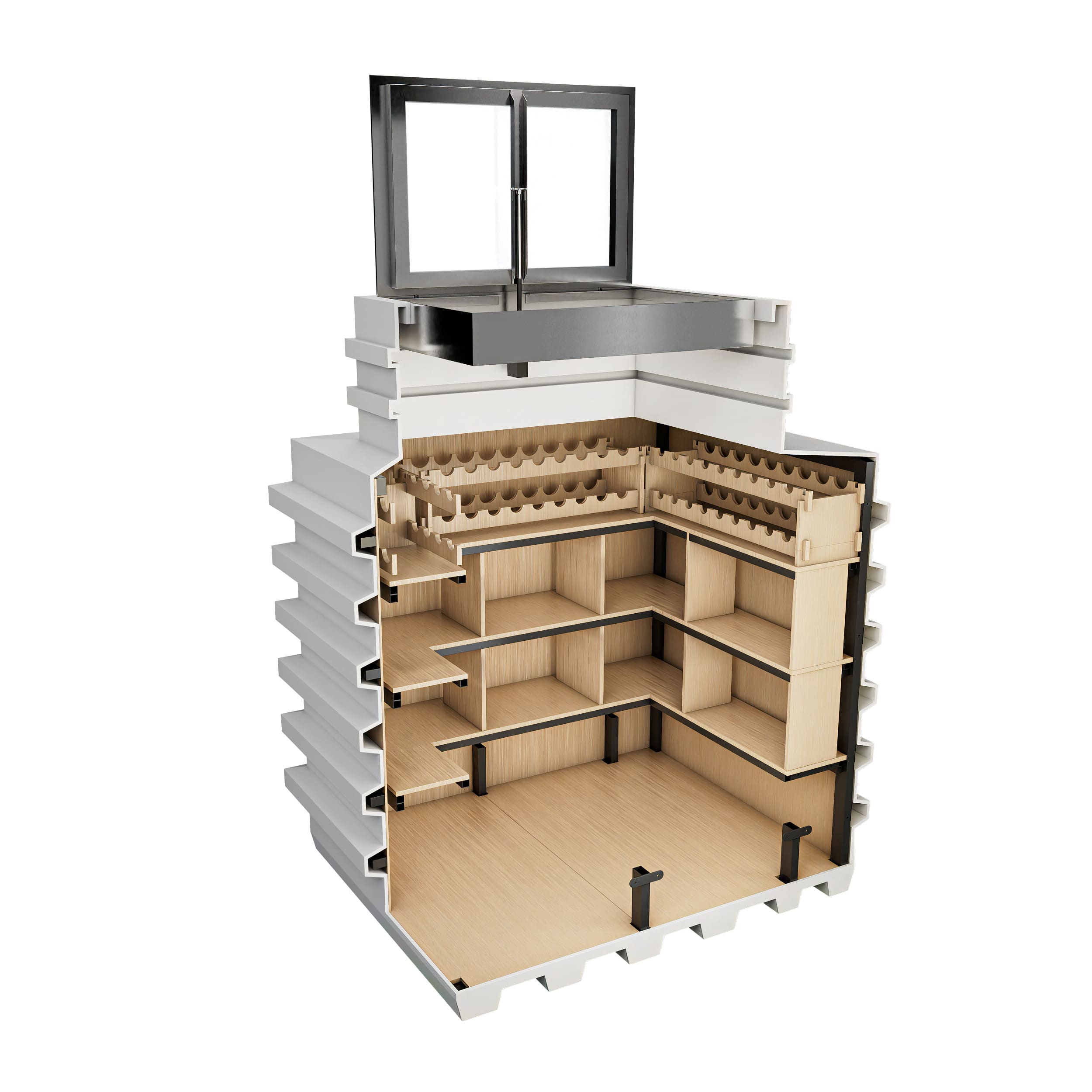 underground root cellar plastic concrete dimensions 70х100 cm – Shelf space 1.6 m² Wine Cellar 130x160 Natural Fridge Gross price  4,360  EUR