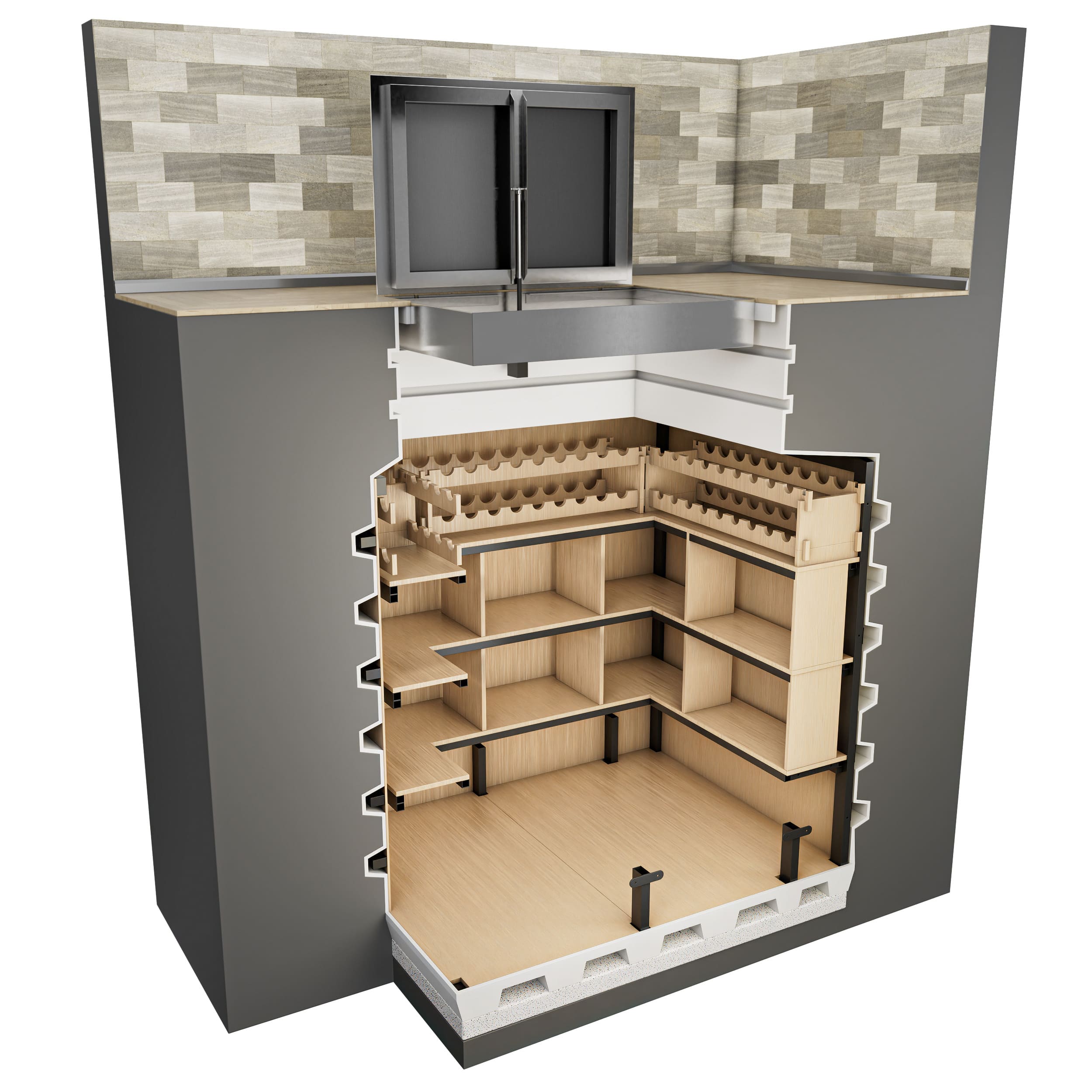 how to store wine collection in cellar space 1.6 m² Wine Cellar 130x160 Natural Fridge Gross price  4,360  EUR