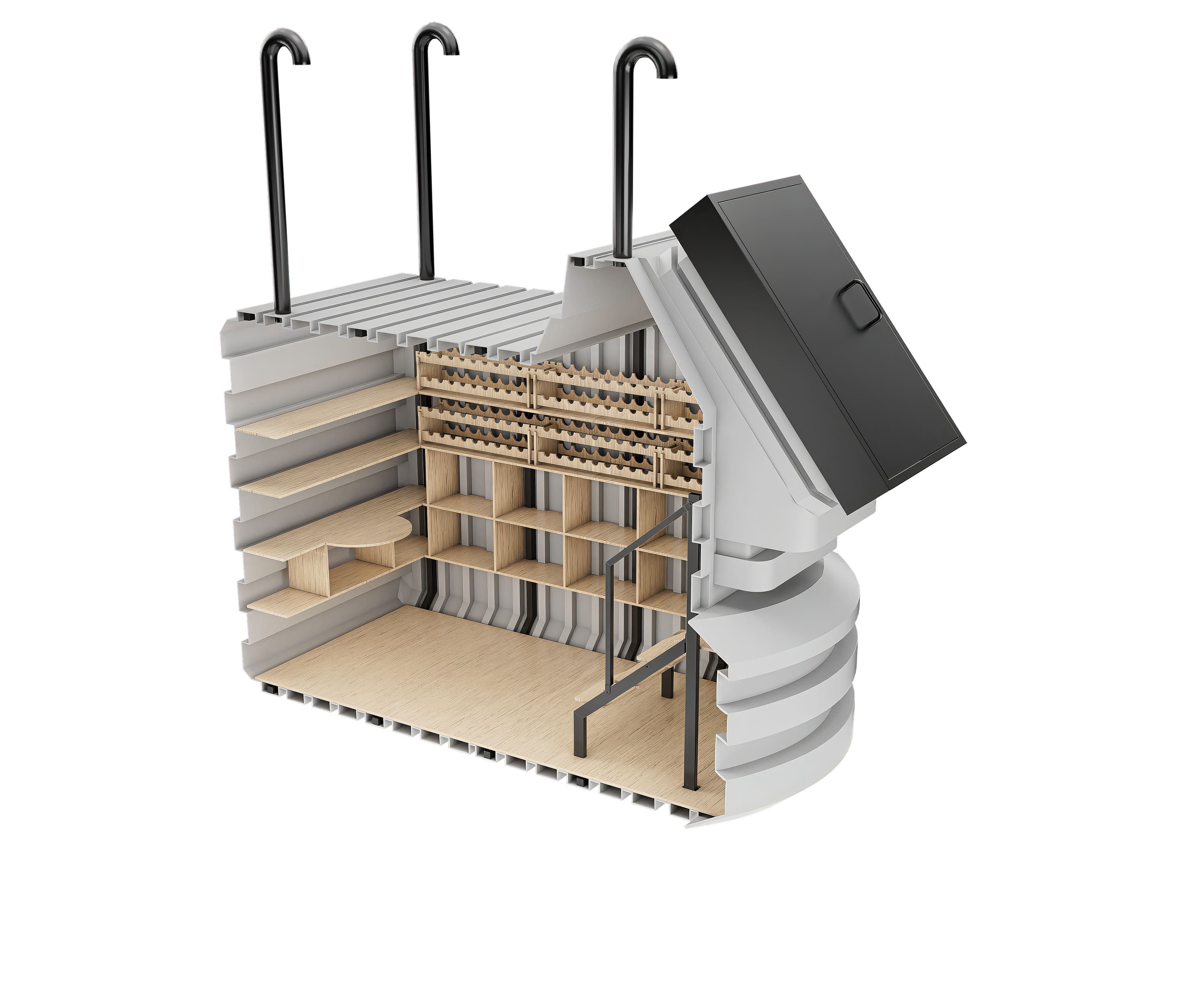 dual purpose wine cellar bunker the shelves 30-35 cm – Shelf area 9.8 m² Wine Cellar 200x350 Natural Fridge Gross price  13,040  EUR